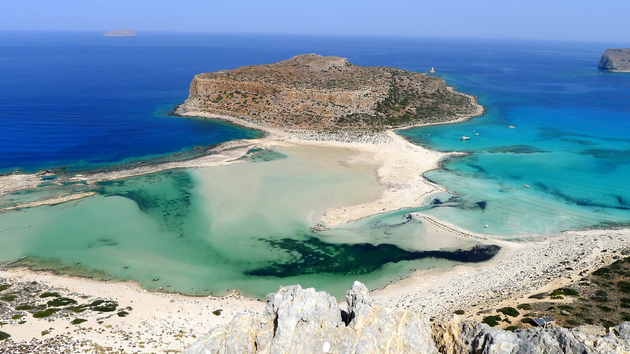 Premium Photo  View of mirabello bay, crete, greece. turquoise